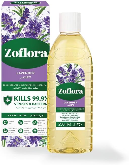 Zoflora Concentrated Disinfectant Liquid Lavender Fragrance 250 ml