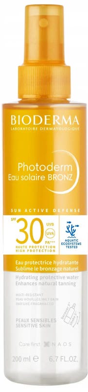 Bioderma Photoderm Eau Solaire SPF30 Bi-Phase Sunscreen Spray UVA/UVB Protection 200 ml
