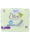 Sofy Thick Sanitary Pads Olive Oil Extract Large Size 56 Pads