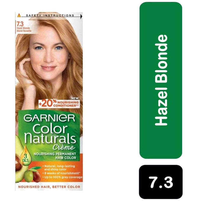 Garnier Color Naturals Creme Hair Color Permanent Cream Hazel Blonde 7.3