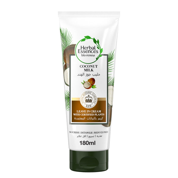 Herbal Essences Coconut Milk Leave-In Conditioner Cream Antioxidant Formula Coconut White Florals Vanilla 180 ml