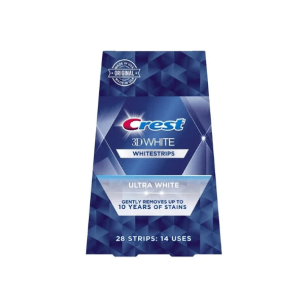 Crest 3D White Ultra White Brightening Strips Hydrogen Peroxide 28 Strips, 14 Treatments