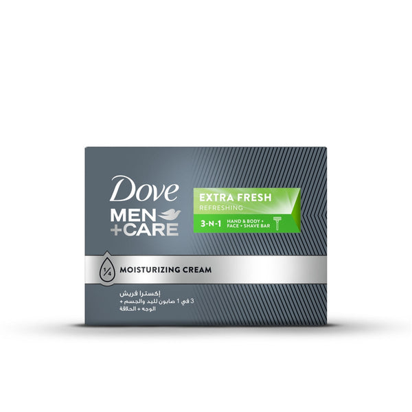 DOVE Men+Care 3-in-1 Extra Fresh Cleansing Bars for Face, Body and Shaving 100 g