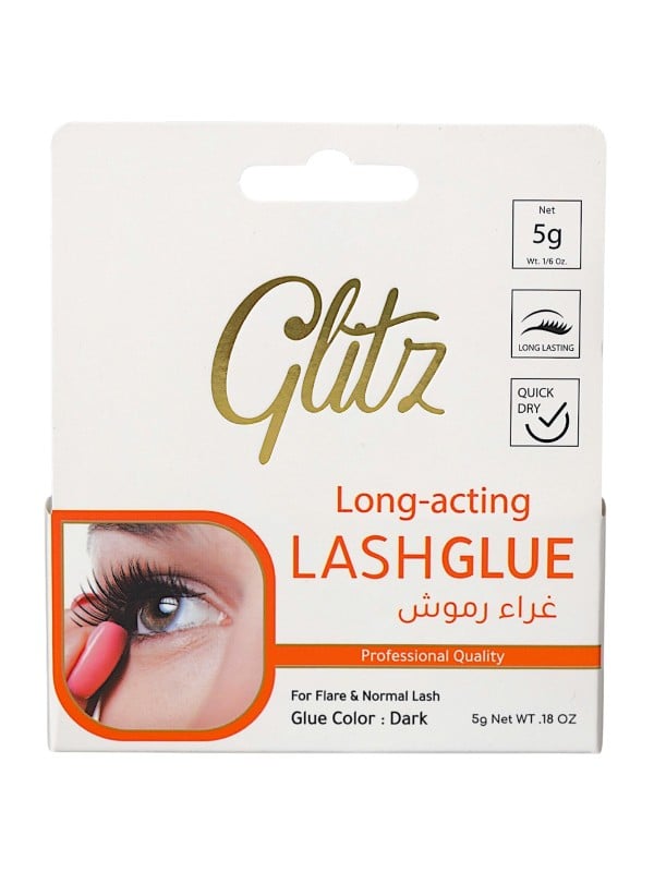 Glitz Dark Eyelash Glue for False Lashes, Black Finish, 5g