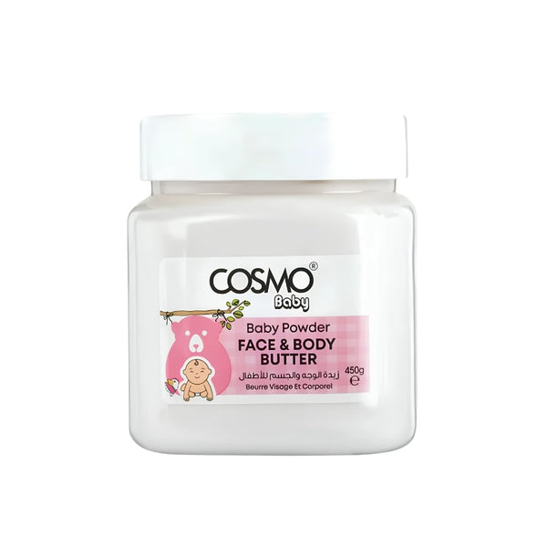 Cosmo Baby Powder Face & Body Butter Creamy Moisturizer Baby Powder Scent 450g