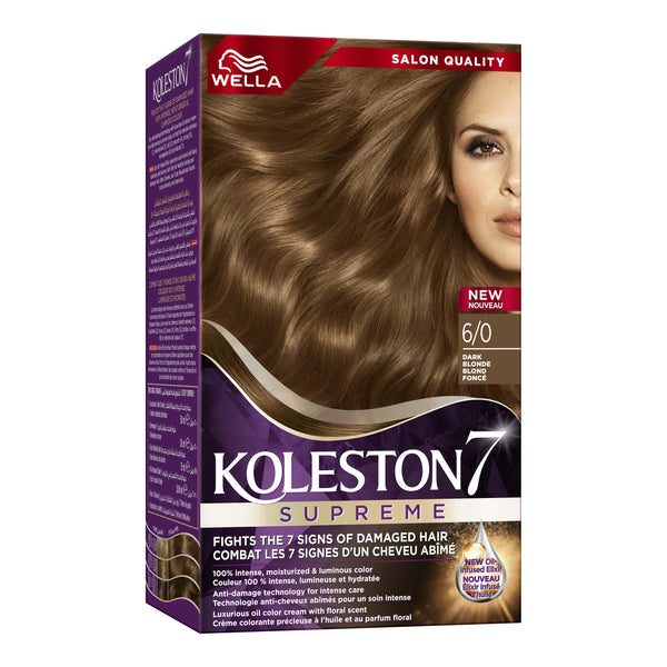 Koleston Hair Color Cream Kit Dark Blonde 6/0 with Color Reactivator