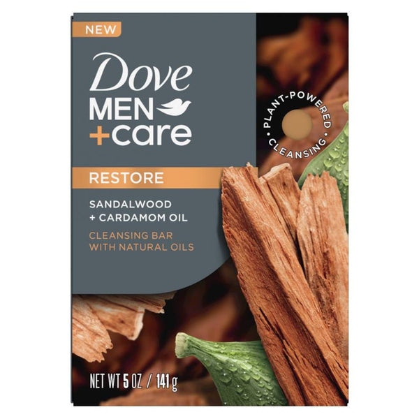 Dove Men+Care Natural Bar Soap 4-in-1 Sandalwood Cardamom 141 g