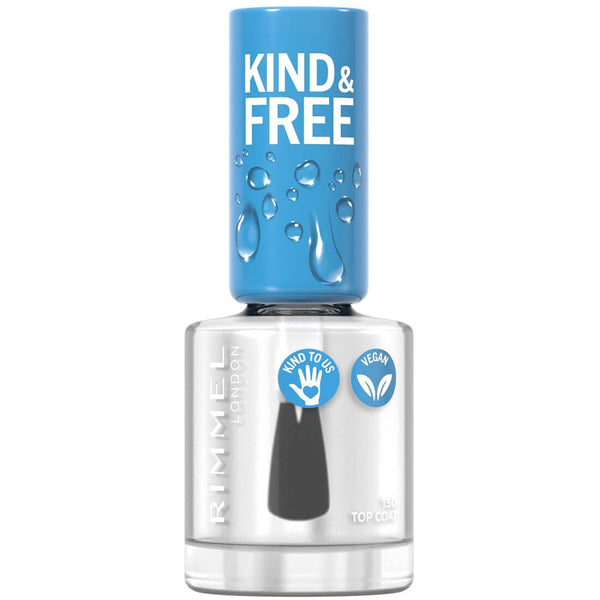 Rimmel Kind & Free Nail Polish Liquid Gloss Finish White 150 Oxygen Wave