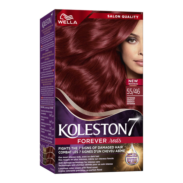 Wella Koleston Forever Reds Hair Color Cream Kit Intense Pigments Exotic Red 55/46