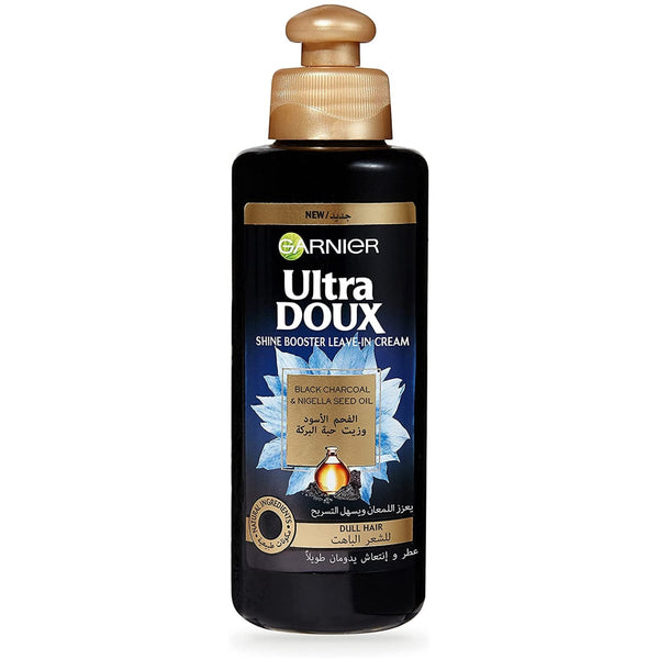 Garnier Ultra Doux Black Charcoal & Nigella Seed Oil Leave-In Cream Shine Booster 200ml
