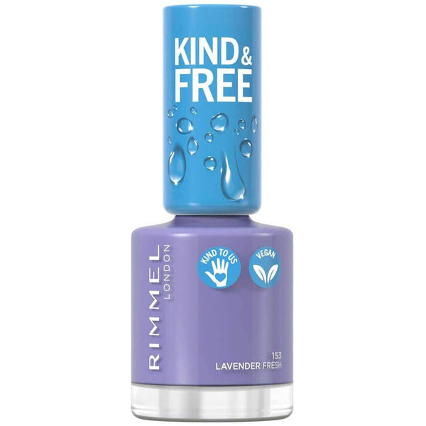 Rimmel Kind & Free Nail Polish Liquid Gloss Finish Purple 153 Lavender Light