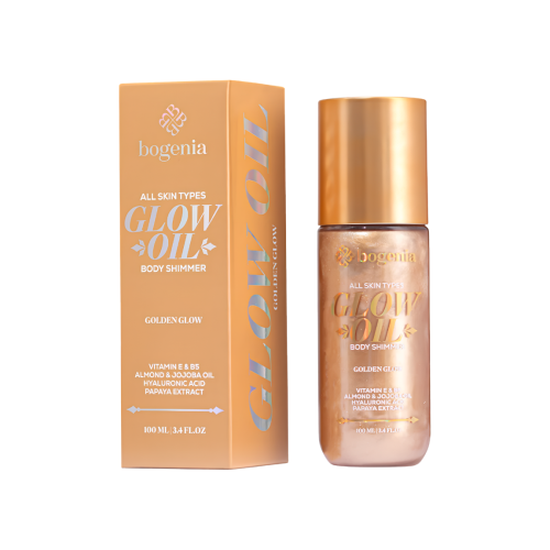 Bogenia Golden Glow Body Oil & Illuminator Shimmer Moisturizing Oil 100ml