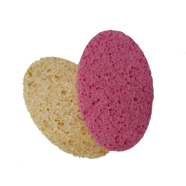 Cosma Bella Facial Cleansing Sponge Set, Gentle Exfoliating Face Mask Removal Sponges, 2 Pieces