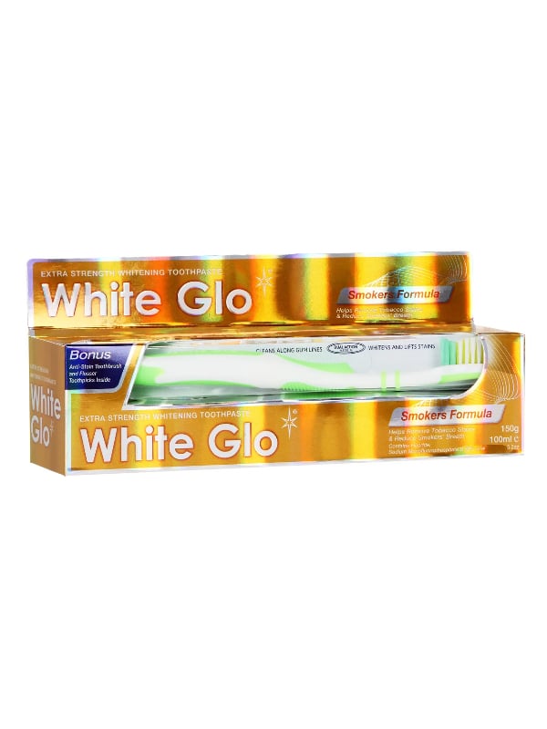 Glo White Toothpaste Fluoride Brightening Stain Care 100ml