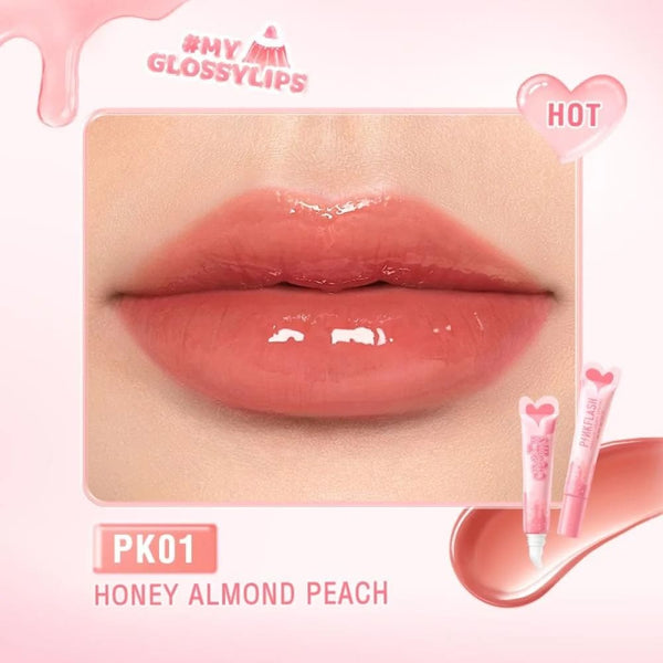 Pink Flash Moisturizing Creamy Lip Gloss PK01 Peach Shine