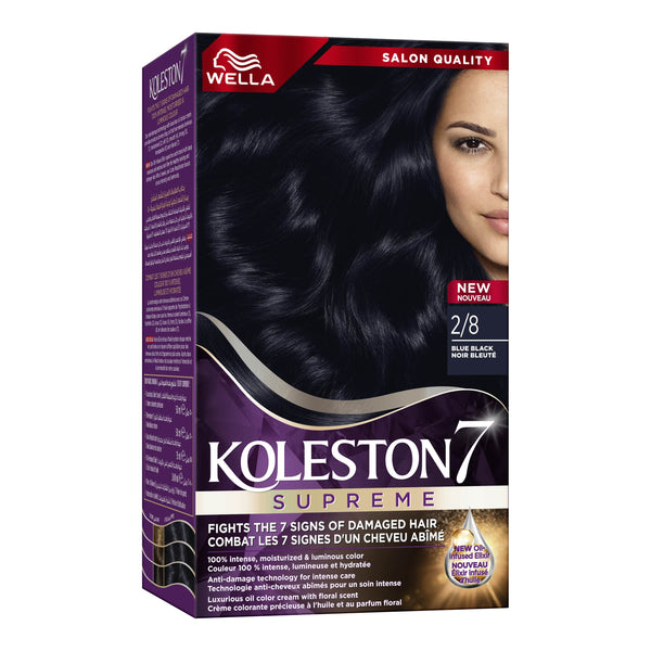 Wella Koleston Color Intense Cream Hair Color Kit Blue Black 2/8