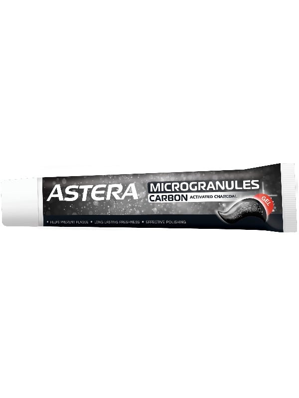 Astera Microbeads Carbon Gel Toothpaste, Activated Charcoal, 75 ml