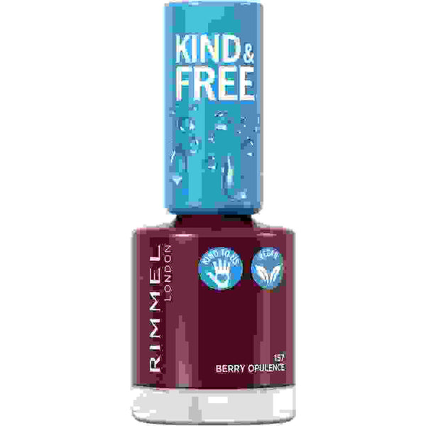 Rimmel Kind & Free Nail Polish Liquid Gloss Finish Berry Opulence 157