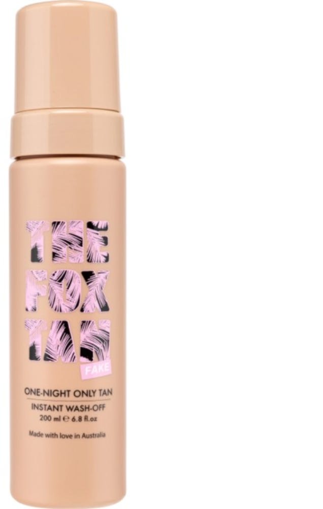 The Fox Tan One Night Only Tan Instant Wash-Off Lotion, Buildable Bronzing Tint