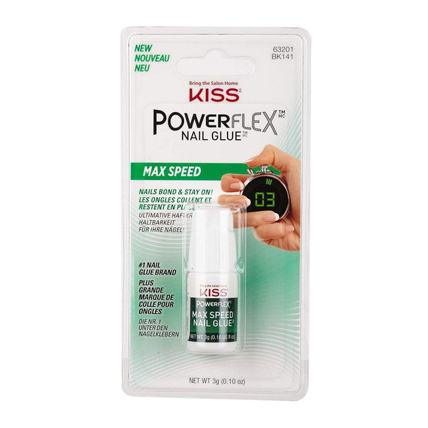 KISS Powerflex Max Speed Nail Glue Precision Tip Fast-Bonding Formula BK141 3 g