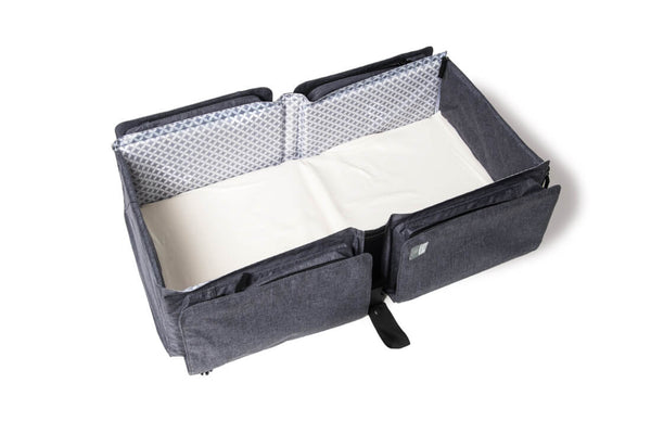 Doomoo Basics Baby Travel Bag Grey, Changing Mattress and Carrycot