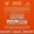 Creme 21 Aqua Soft Moisturising Cream Soap Pro-Vitamin B5 Rose Water 3+1 Pack, 125 g Each