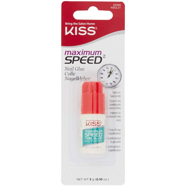 KISS Maximum Speed Nail Glue Fast-Setting One-Drop Applicator KBGL01