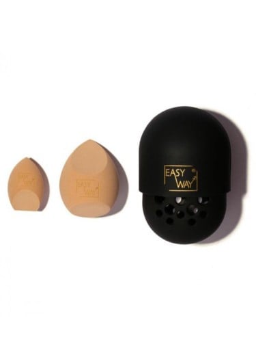 Easy Way Contour and Foundation Makeup Sponge Set with Ventilated Case
