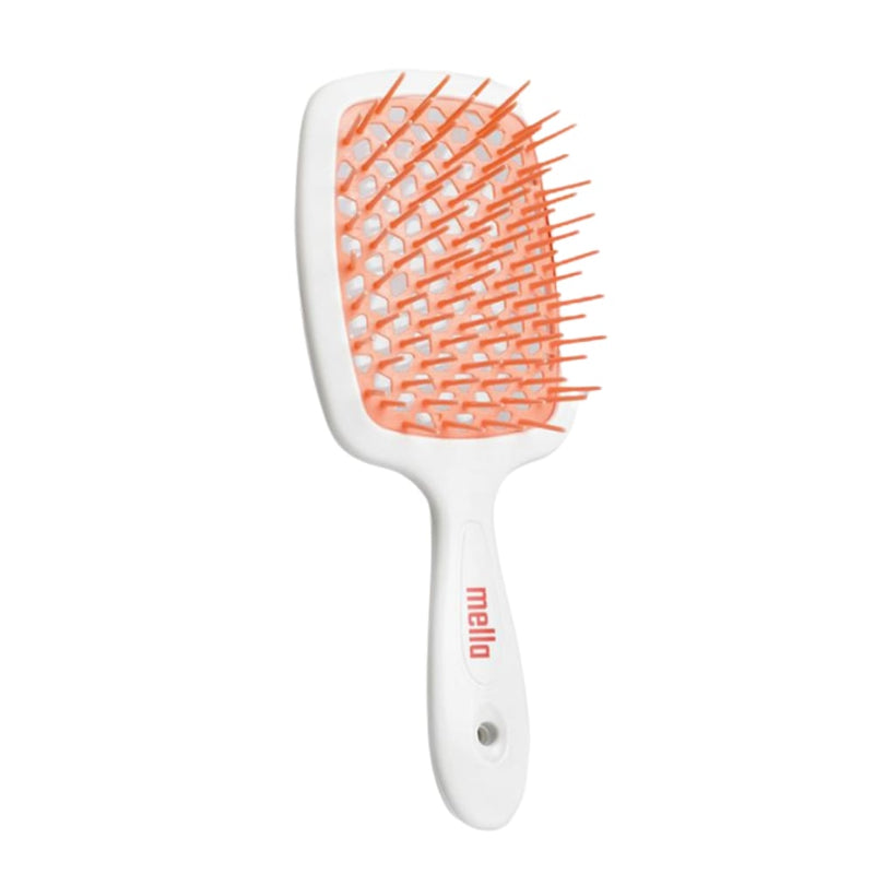 Mila Pink and White Detangling Hairbrush Flexible Bristles for Wet or Dry Hair