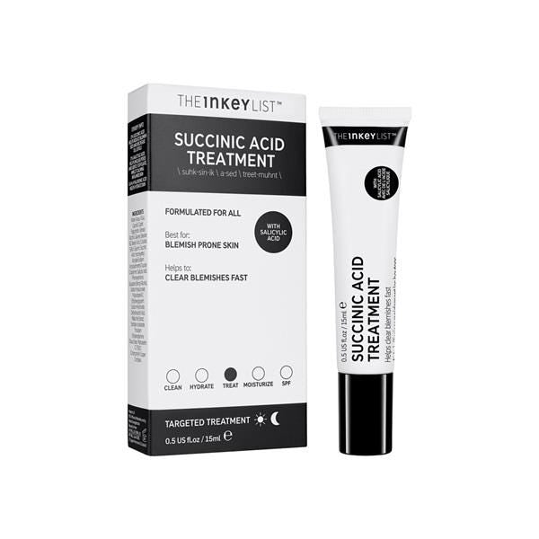 The Inkey List Succinic Acid Treatment Cream 2% Sulfur 1% Salicylic Acid 15ml