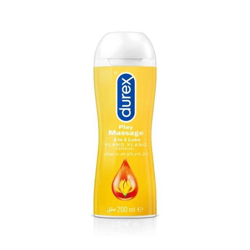 Durex Play Massage 2-in-1 Water-Based Massage Gel and Personal Lubricant Ylang Ylang 200 ml