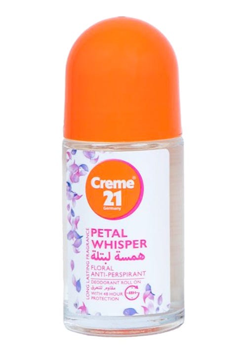 Creme 21 Petal Whisper Deodorant Roll-On Floral Fragrance 50 ml