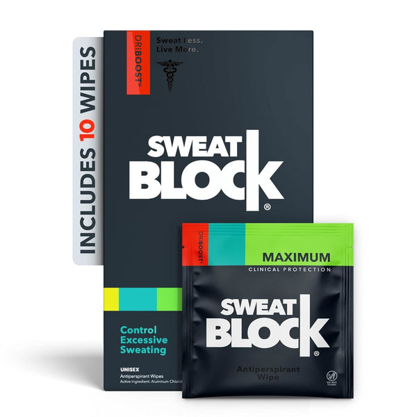 SweatBlock Deodorant Wipes Clinical Strength Sweat Protection