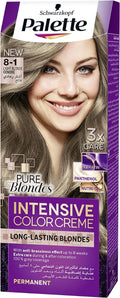 Palette ICC 8-1 Light Blonde Hair Dye, Long-Lasting Gray Coverage