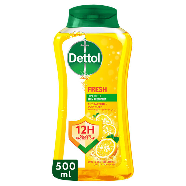 Dettol Fresh Shower Gel Body Wash Citrus & Orange Blossom Scent 500ml