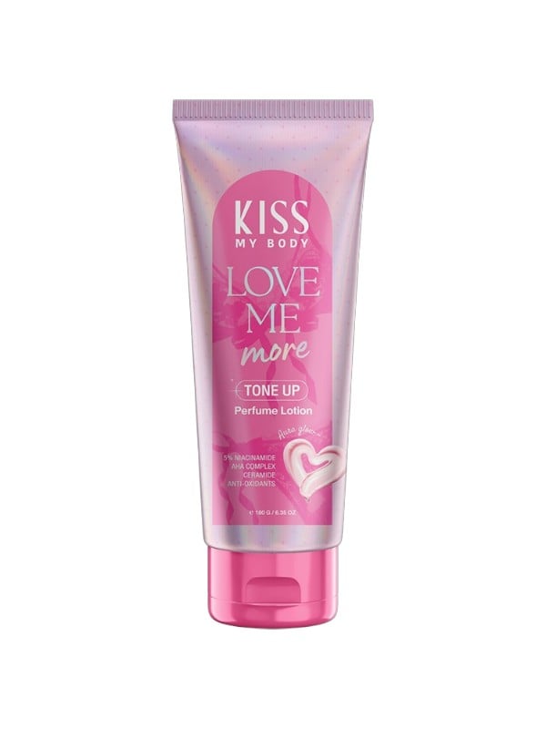 Kiss My Body Love Me More Body Lotion, Tone-Up Brightening Formula, 5% Niacinamide, 180g