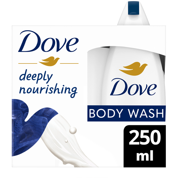 Dove Deeply Nourishing Body Wash Original Moisturizing Shower Gel 250 ml with Loofah