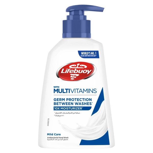 Lifebuoy Mild Care Liquid Hand Wash with Milk Cream and Multivitamins, 200ml