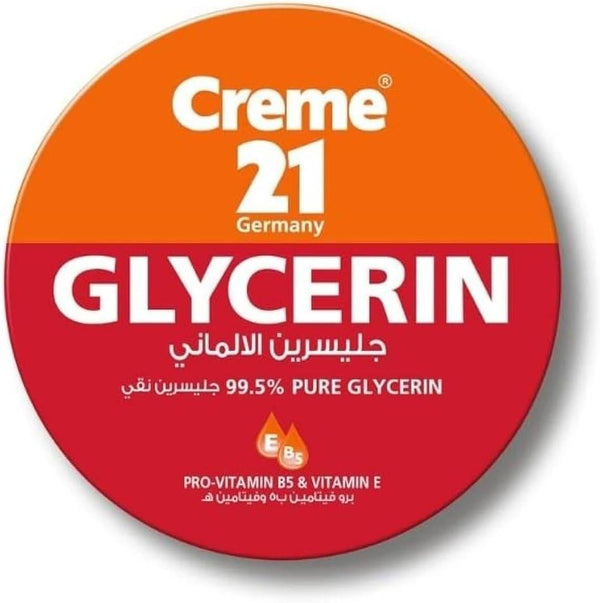 Creme21 Glycerin Cream Moisturizer 99.5% Pure Glycerin Vitamin E Pro Vitamin B5 80 ml