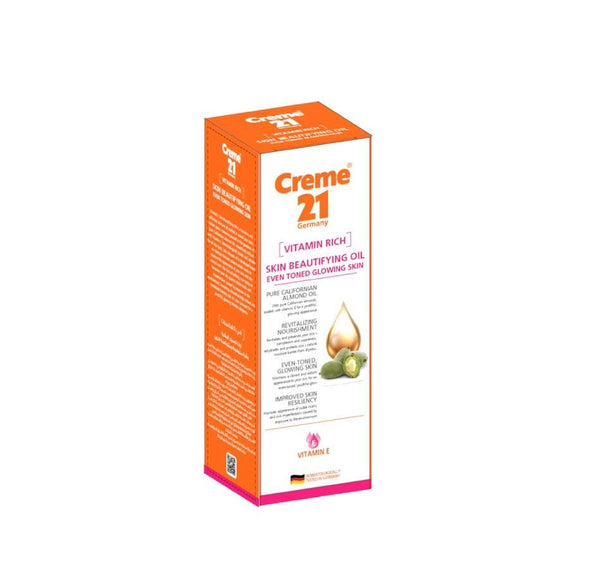 Creme 21 Skin Beautifying Oil Face Oil Almond Oil Vitamin E 100 ml