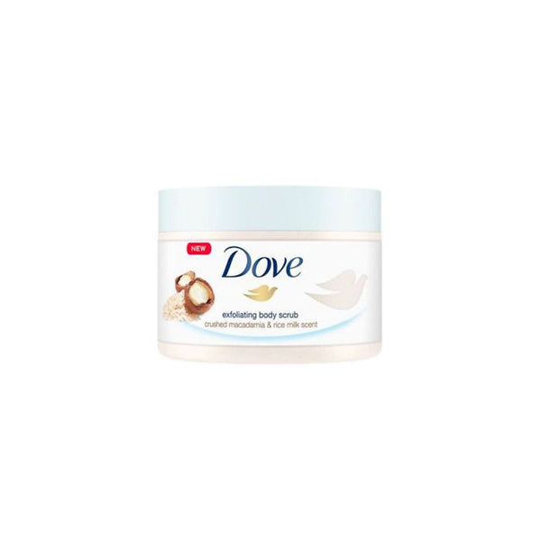 Dove Body Scrub Exfoliating Macadamia and Rice Milk Scent 225 ml
