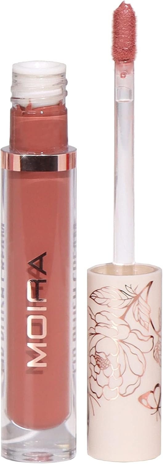 Moira Lip Plush Cream Satin Liquid Lipstick, Mango Seed Butter, 002 Noble, 1 Pc