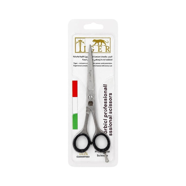 Tiger Laser Professional Hair Cutting Scissors, Laser-Sharpened Steel, Finger Rest, 6-Inch