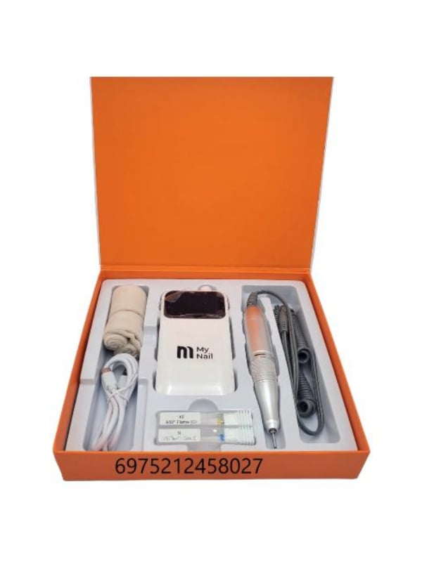 My Nail PND550 Rechargeable Professional Nail File, Multiple Speeds, Interchangeable Heads, White