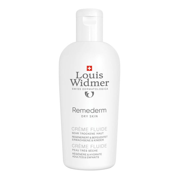 Louis Widmer Remederm Fluid Body Cream Moisturizing Panthenol and Carbamide 200 ml