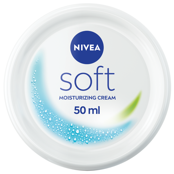 NIVEA Soft Moisturising Cream Face Body and Hands Vitamin E Jojoba Oil 50ml