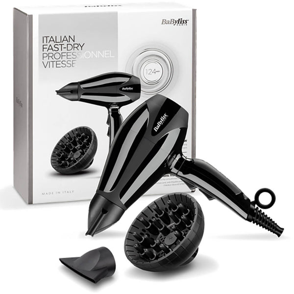 BaByliss Fast Dry 2400W AC Hair Dryer Ionic Ceramic Motor with Diffuser