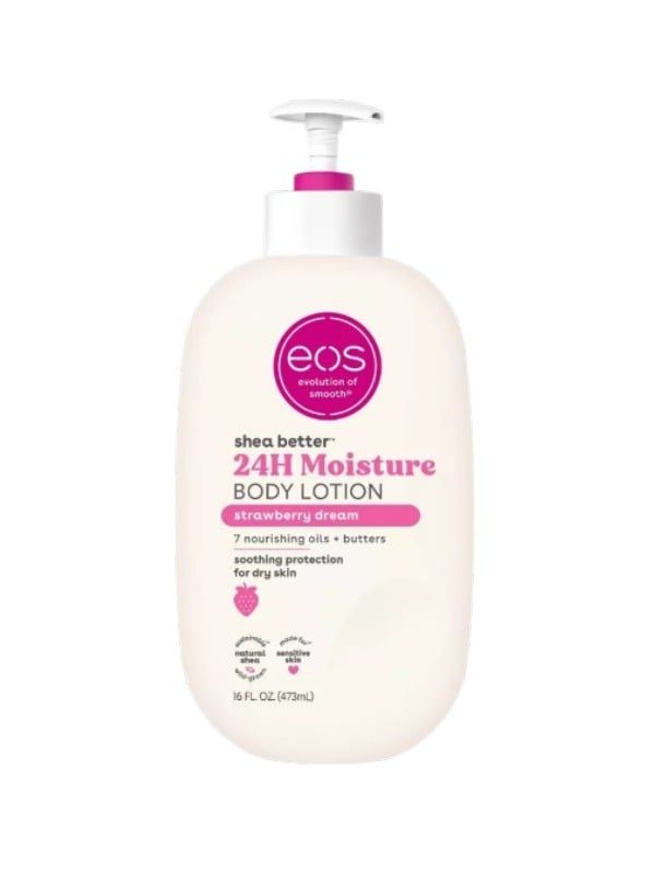 eos Shea Better Strawberry Dream Body Lotion, 24-Hour Hydration, 473 ml