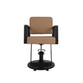 Salon System Women's Hair Cutting Chair Beige, Padded Seat, Rotating Adjustable Base, Footrest