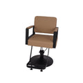 Salon System Women's Hair Cutting Chair Beige, Padded Seat, Rotating Adjustable Base, Footrest